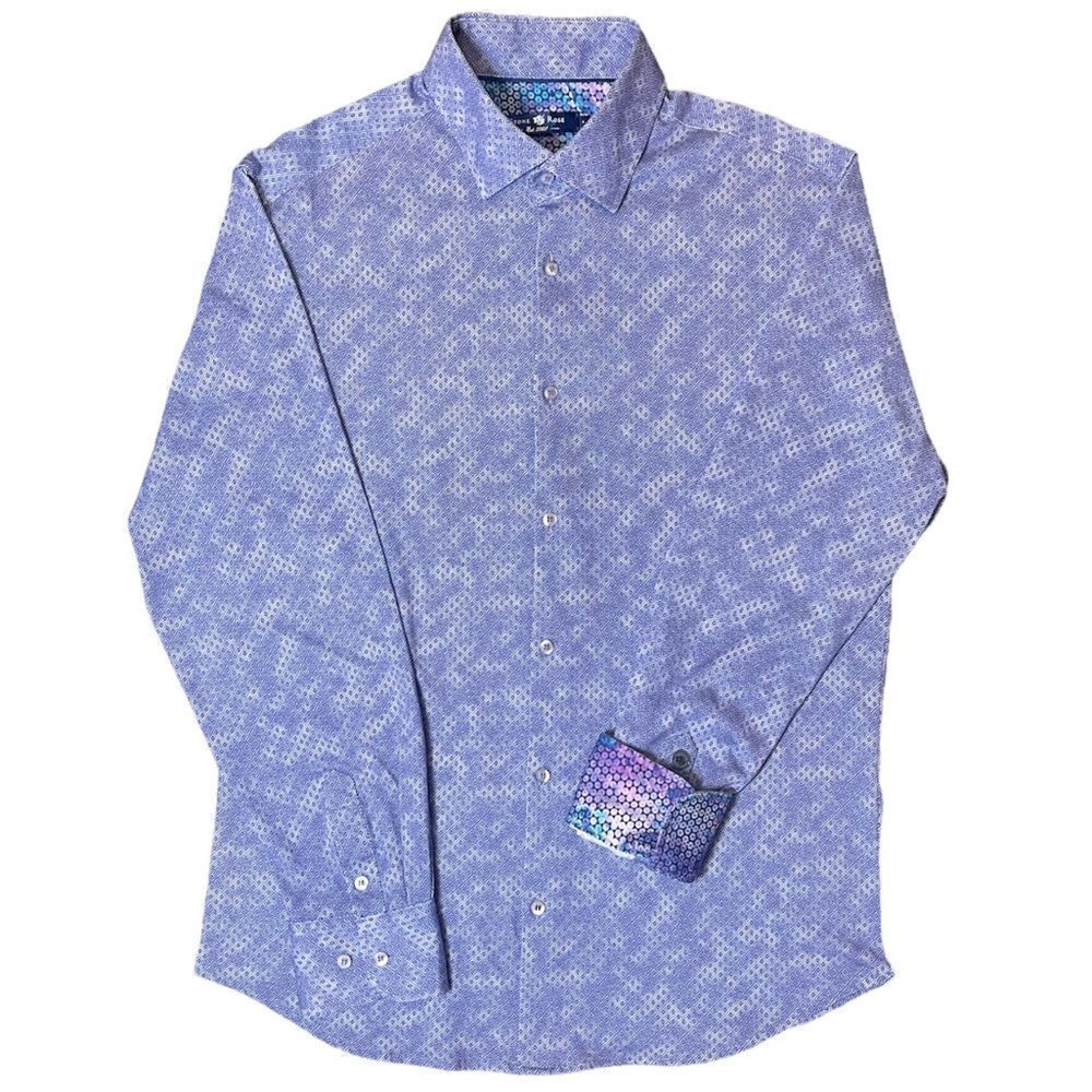 Stone Rose Men's Purple Dress Shirt Long Sleeve Button Up Size 4 Large